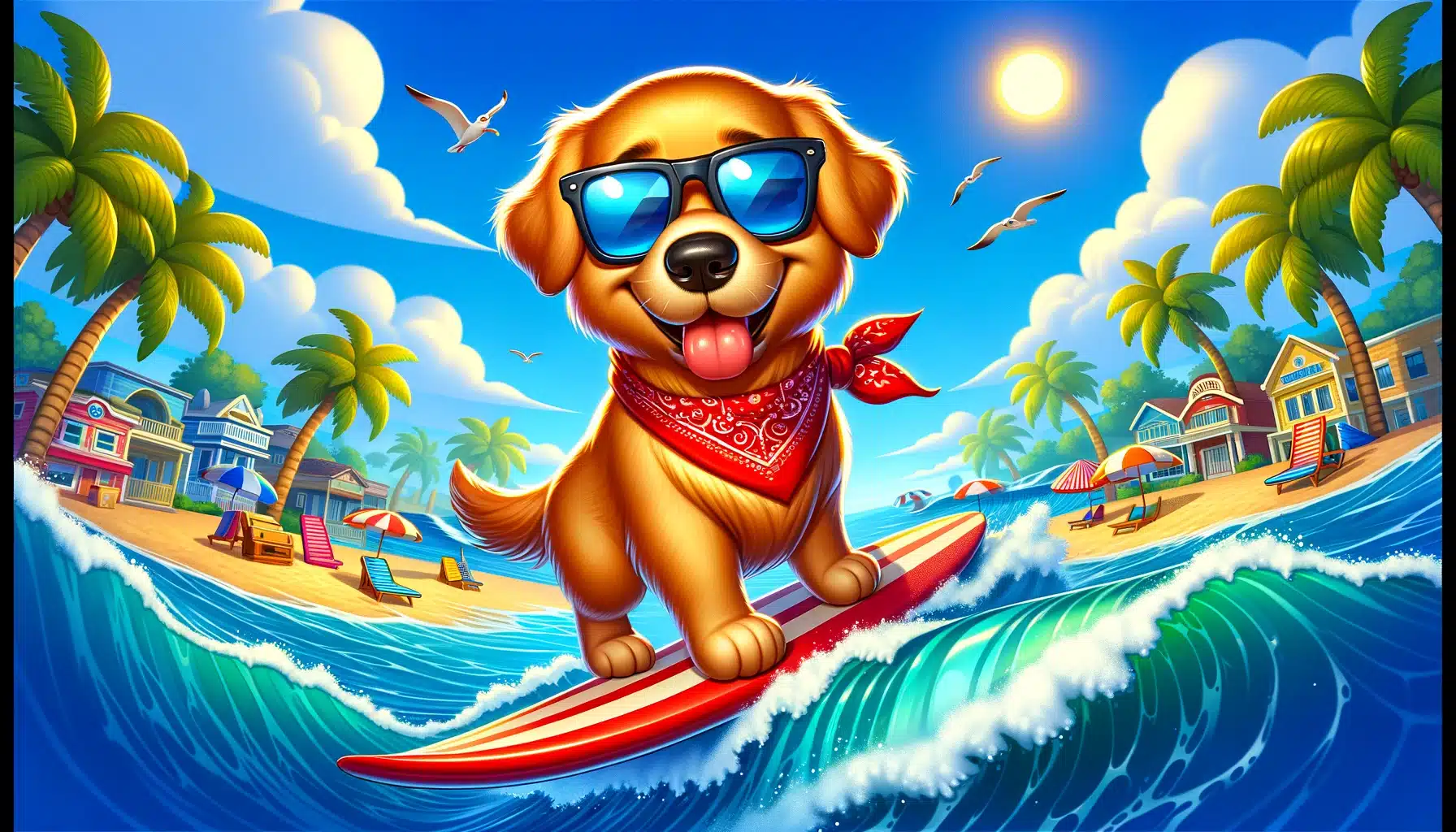 golden-retriever-surfing