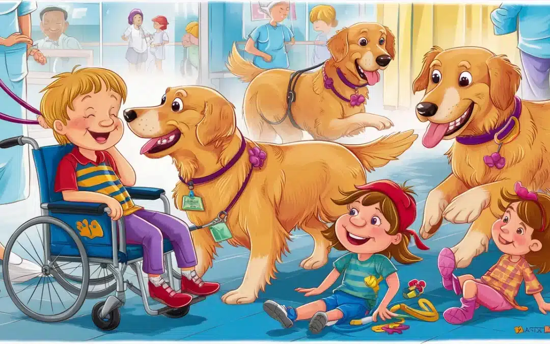 Golden Retriever Therapy Dogs in Unlikely Places: Heartwarming Stories and Benefits