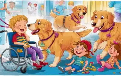 Golden Retriever Therapy Dogs in Unlikely Places: Heartwarming Stories and Benefits