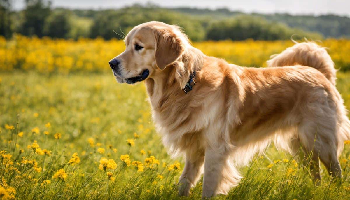 Image description: A Golden Retriever standing in a field, symbolizing the breed and the topic of the article